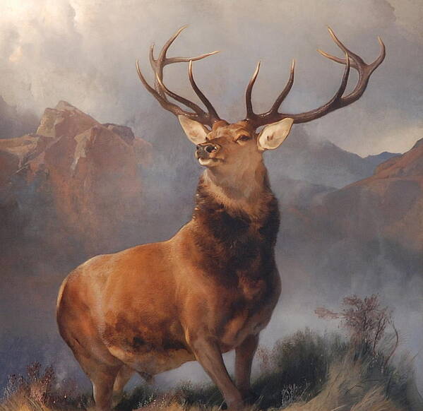 Monarch Of The Glen Art Print featuring the painting Monarch of the Glen #3 by MotionAge Designs