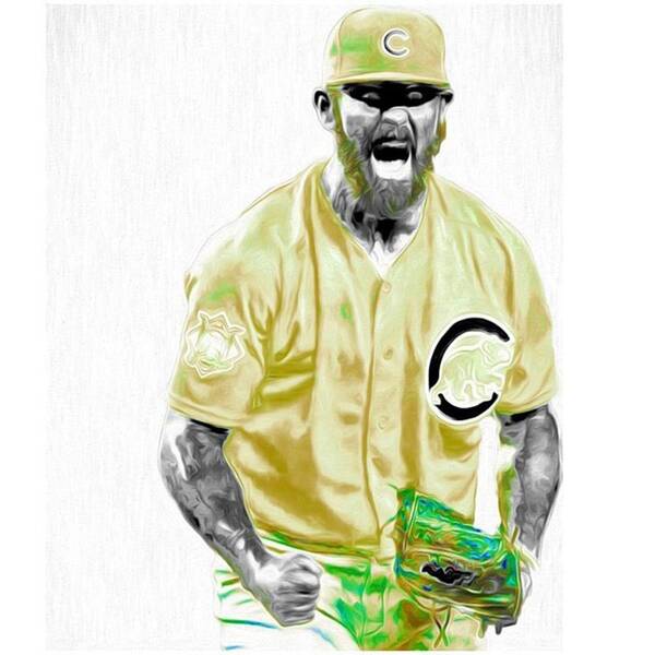 Mets Art Print featuring the photograph Chicago Cubs Ace Jake Arietta. No No #2 #3 by David Haskett II