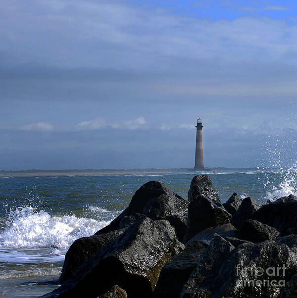 Lighthouses Art Print featuring the photograph Morris Island Lighthouse #4 by Skip Willits