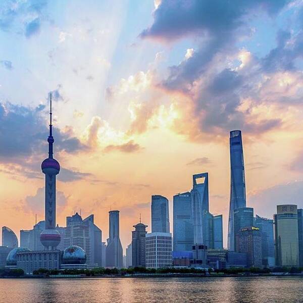 Coasterfriends Art Print featuring the photograph #shanghai #china #orientalpearltower #4 by Fink Andreas