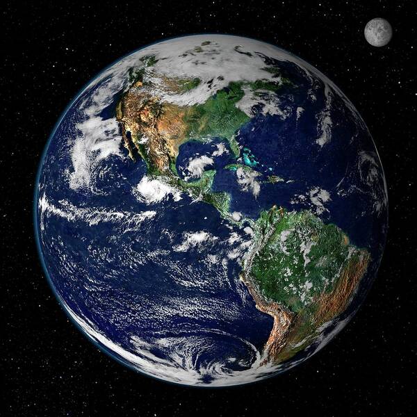 Earth Art Print featuring the photograph Earth from Space #5 by Eric Glaser