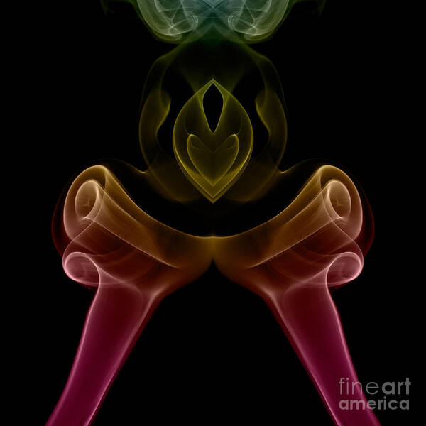 Abstract Art Print featuring the photograph smoke XIX #6 by Joerg Lingnau