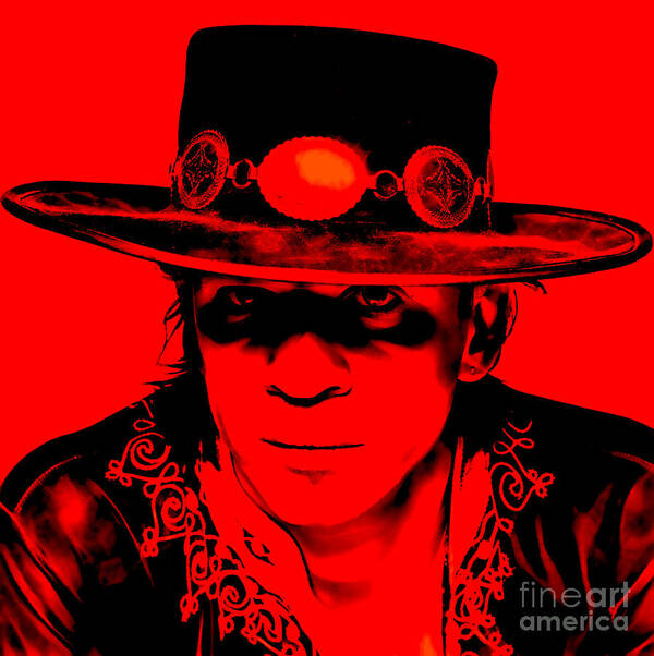 Stevie Ray Vaughan Art Print featuring the mixed media Stevie Ray Vaughan Collection #9 by Marvin Blaine
