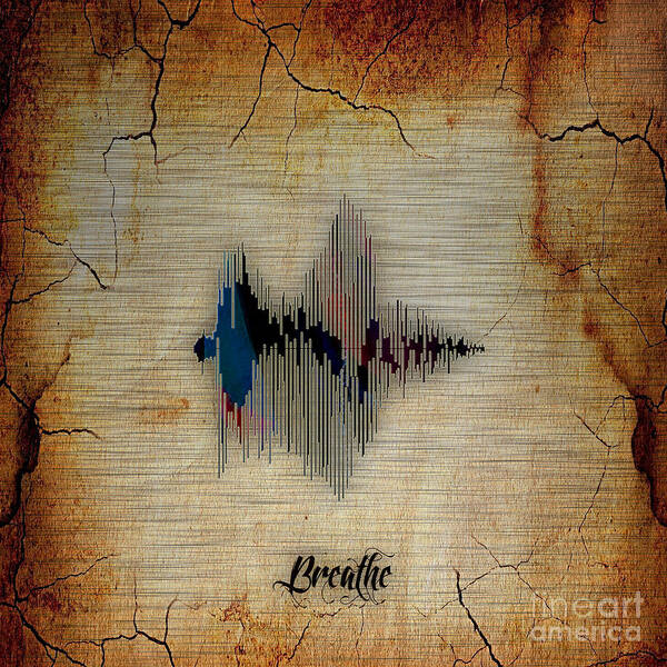 Soundwave Art Print featuring the mixed media Breathe Spoken Soundwave #5 by Marvin Blaine
