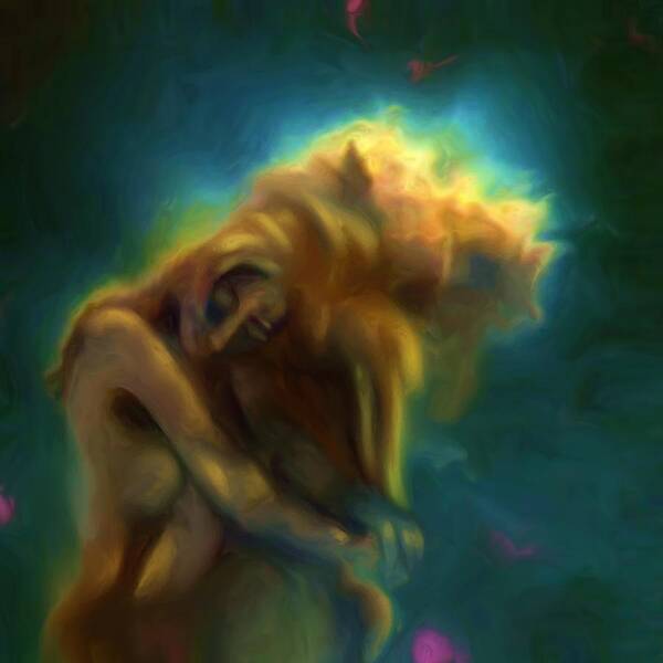 Nebula Art Print featuring the painting A beautiful dream by Shelley Bain