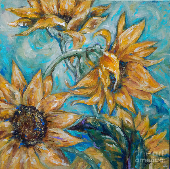 Sunshine Art Print featuring the painting A Bit of Sunshine by Linda Olsen