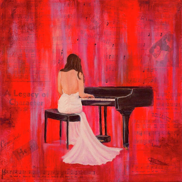 Mixed Media Art Print featuring the mixed media A Love Song by Jeanette Sthamann