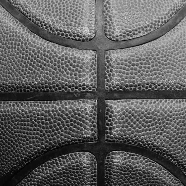Art For Sale Art Print featuring the photograph A Very Closeup View of a Basketball by Bill Tomsa