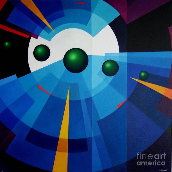 Geometric Abstract Art Print featuring the painting Ab Oculum by Alberto DAssumpcao