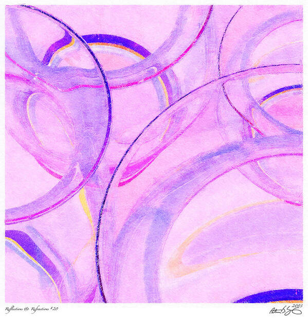 Glass Art Print featuring the painting Abstract Number 20 by Peter J Sucy