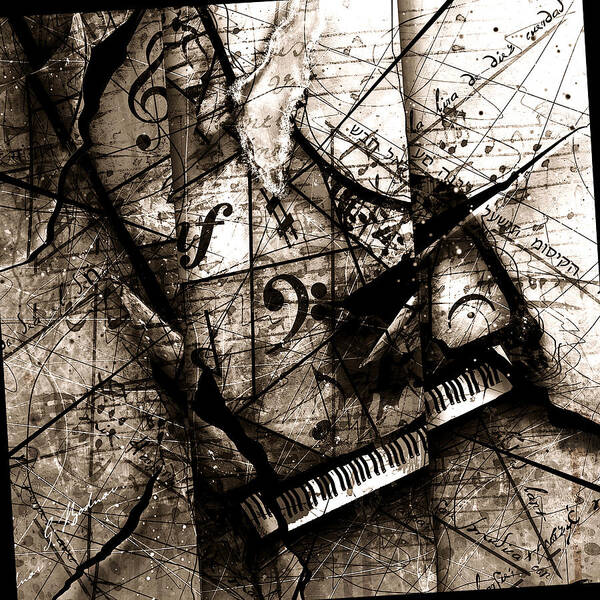 Piano Art Print featuring the digital art Abstracta 27 The Grand Illusion by Gary Bodnar