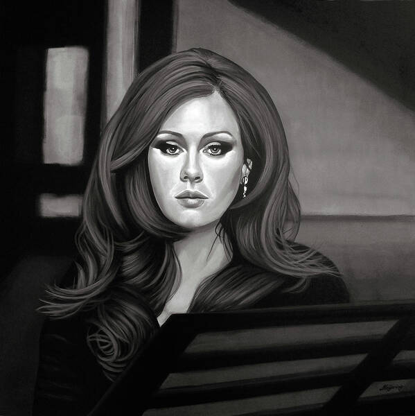 Adele Art Print featuring the painting Adele Mixed Media by Paul Meijering