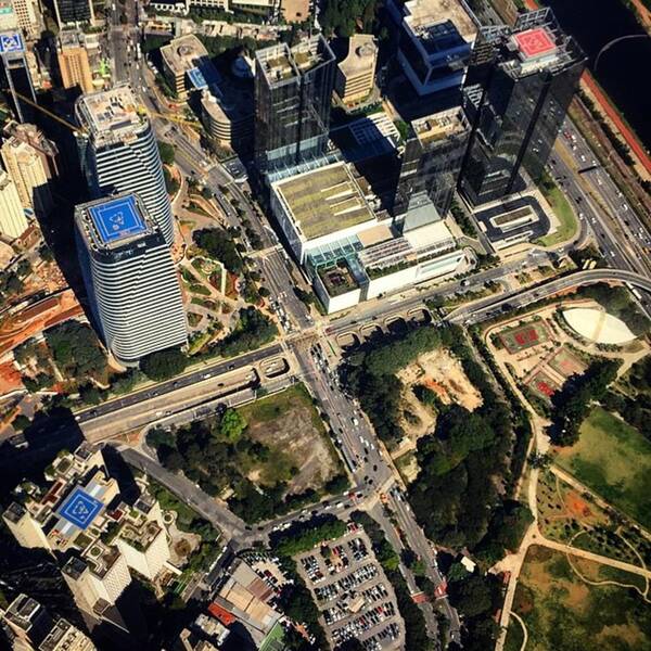 Instagram Art Print featuring the photograph Aerial View Of The Intersection Of The by Kiko Lazlo Correia