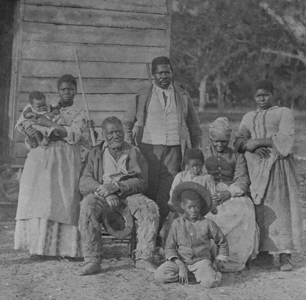 History Art Print featuring the photograph African American Slave Family by Everett