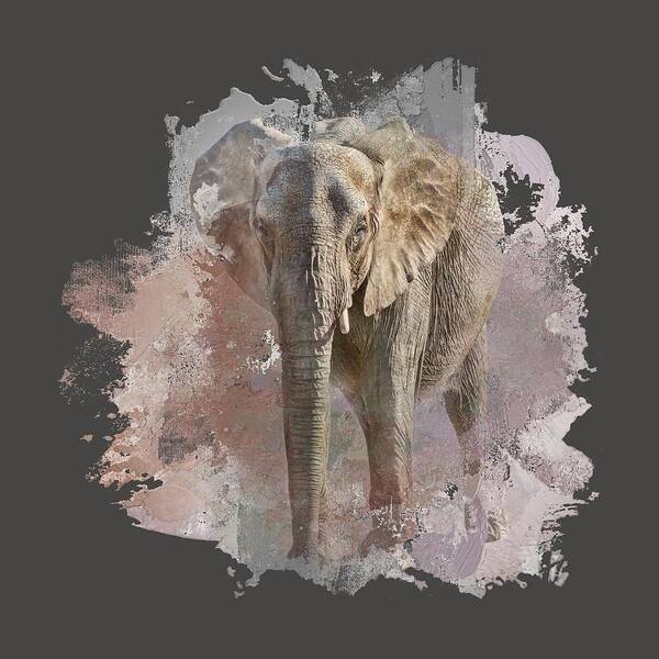 Animals Art Print featuring the photograph African Elephant - Transparent by Nikolyn McDonald
