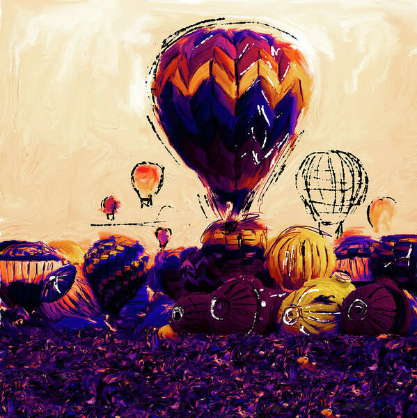 Art print POSTER Canvas Albuquerque International Balloon Fiesta