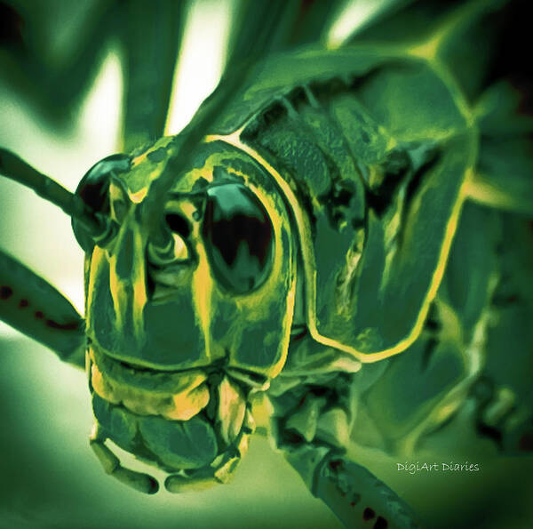 Grasshopper Art Print featuring the photograph Alien by DigiArt Diaries by Vicky B Fuller