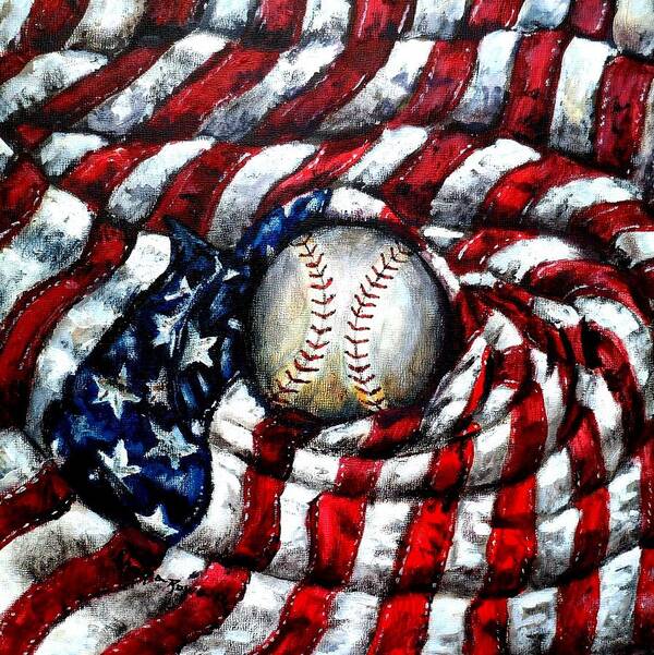America Art Print featuring the painting All American by Shana Rowe Jackson