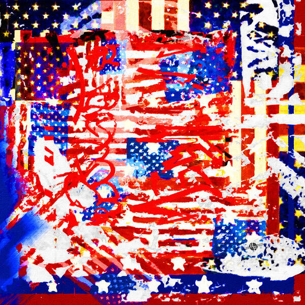 American Graffiti Art Print featuring the painting American Graffiti Presidential Election 2 by Tony Rubino