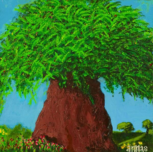 Tree Art Print featuring the painting Amy's Tree by Angela Annas