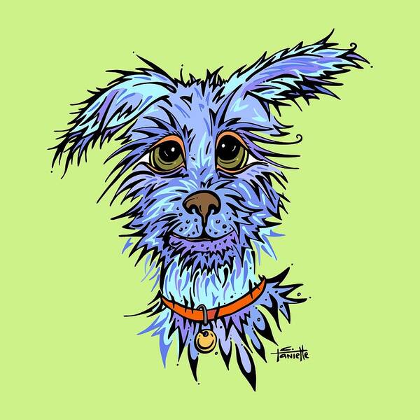 Dog Art Print featuring the digital art Andre by Tanielle Childers