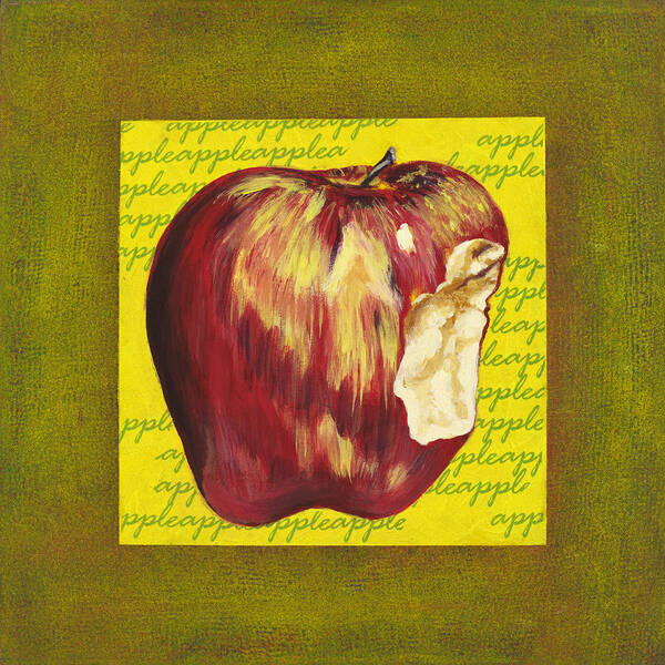 Pop Art Art Print featuring the painting Apple Series Number Two by Sonja Olson