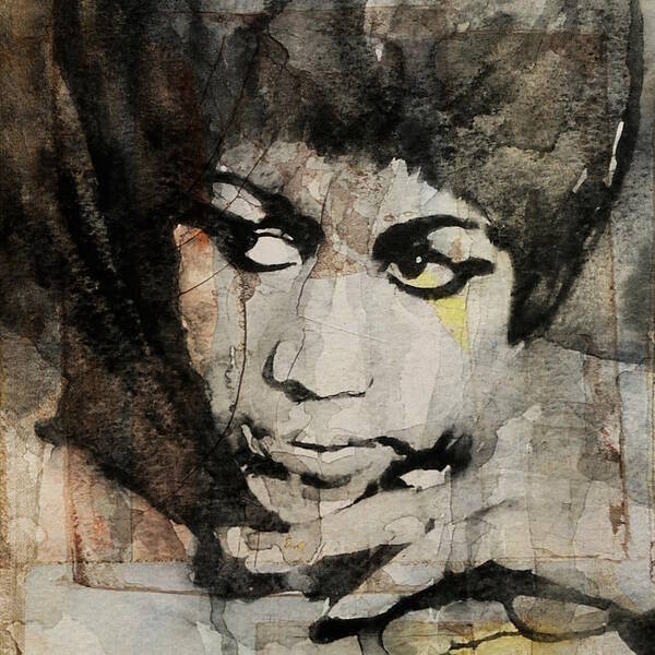 Aretha Franklin Art Print featuring the painting Aretha Franklin - Don't Play That Song For Me by Paul Lovering
