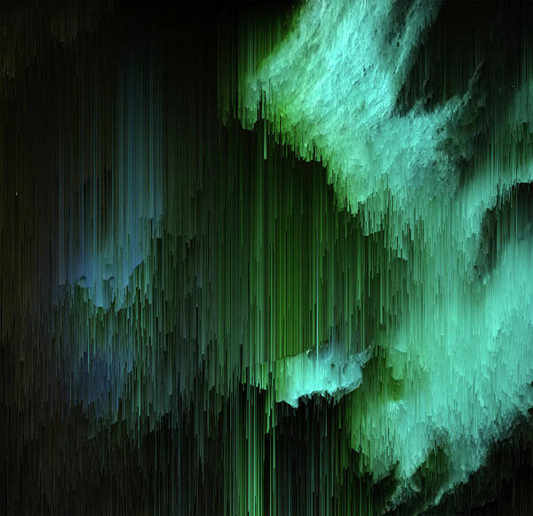 Trippy Art Print featuring the digital art Aurora Borealis by Jennifer Walsh