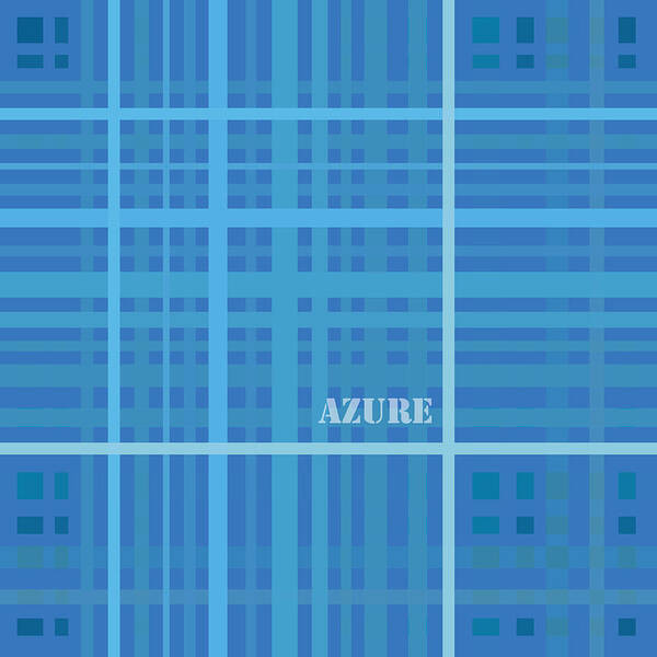 Azure Art Print featuring the painting Azure Blue Abstract by Frank Tschakert