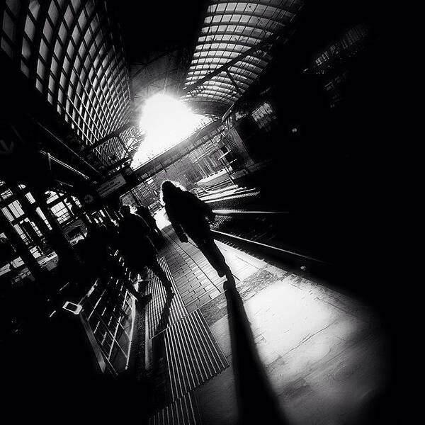 Bw_crew Art Print featuring the photograph Back To Black. #commuting #bw_crew by Robbert Ter Weijden