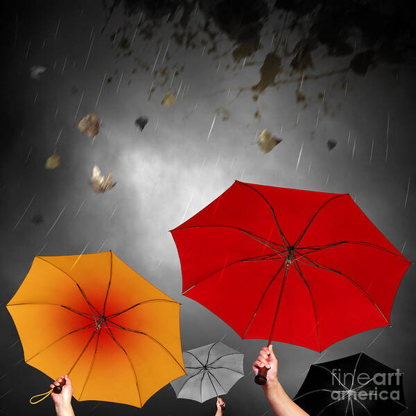 Abstract Art Print featuring the photograph Bad Weather by Carlos Caetano
