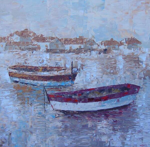 Boat Art Print featuring the painting Barques de Provence by Frederic Payet