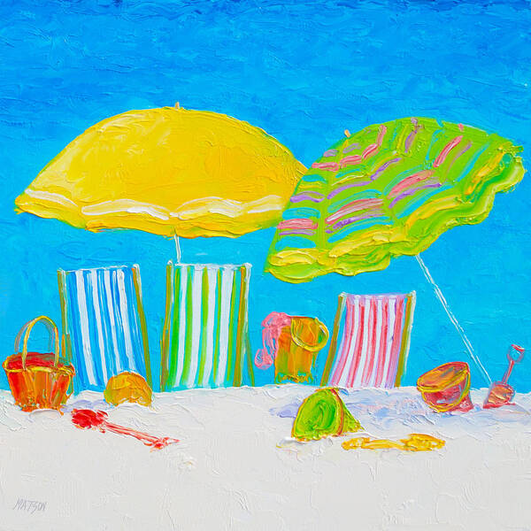 Beach Art Print featuring the painting Beach Art - Beach Color by Jan Matson