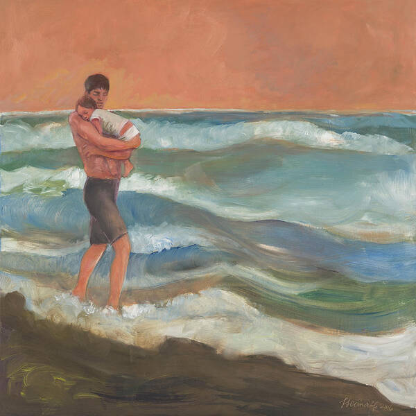 Painting Art Print featuring the painting Beach Baby by Laura Lee Cundiff