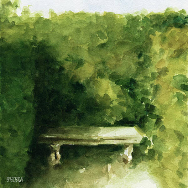 Paris Art Print featuring the painting Bench Parc de Bagatelle Paris by Beverly Brown