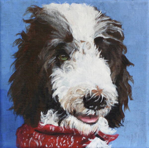 Bandanna Art Print featuring the painting Betty by Carol Russell