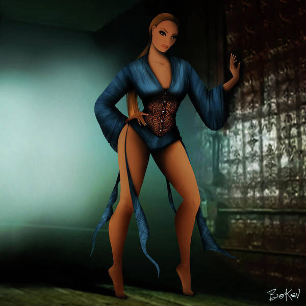 Beyonce Art Print featuring the digital art Beyonce - Deja Vu 3 by Bo Kev