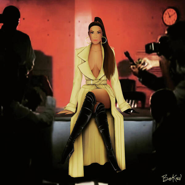 Beyonce Art Print featuring the digital art Beyonce - Ring The Alarm 2 by Bo Kev