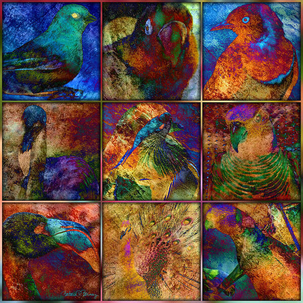 Birds Art Print featuring the digital art Birds by Barbara Berney