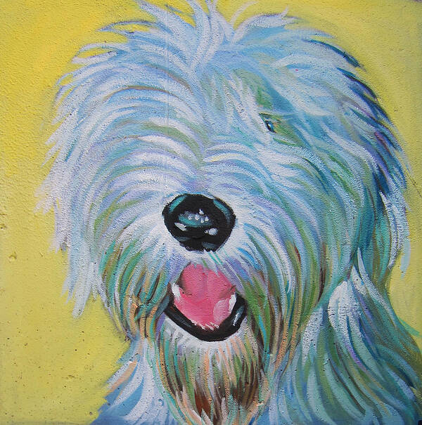 Bixby Peter Dog Portrait Acrylic Art Print featuring the painting Bixby by Steve Hunter