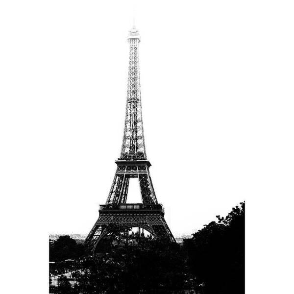 Blackandwhite Art Print featuring the photograph Black & White Eiffel. #bw #paris by Georgia Clare