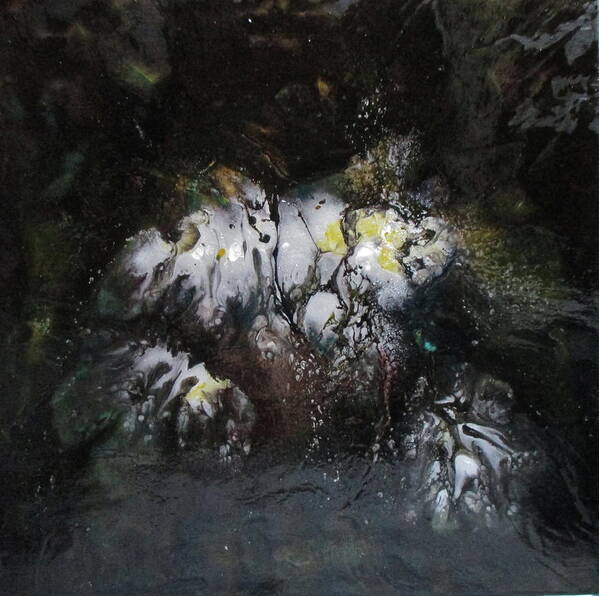 Ice Art Print featuring the painting Blooming Ice by Janice Nabors Raiteri
