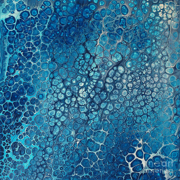 Blue Art Print featuring the painting Blue Code by Andrea Antunovic