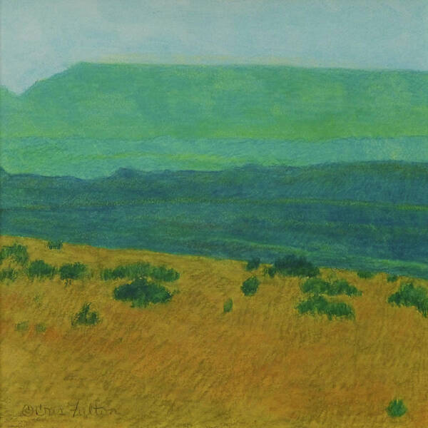 North Dakota Art Print featuring the painting Blue-Green Dakota Dream, 1 by Cris Fulton