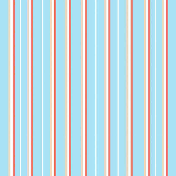 Blue Art Print featuring the mixed media Blue Stripe Pattern by Christina Rollo