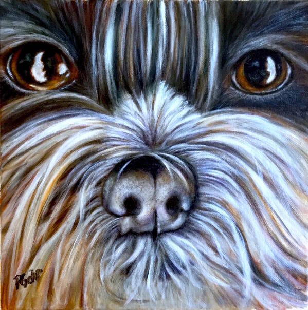 Shih Tzu Art Print featuring the painting Bo by Dr Pat Gehr
