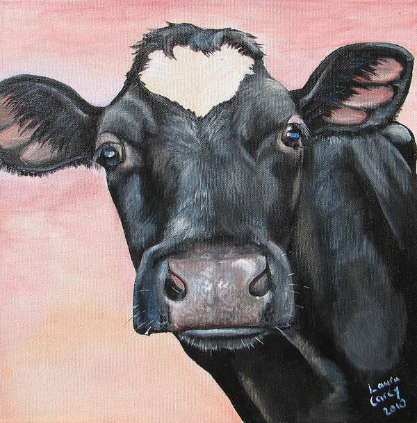 Holstein Art Print featuring the painting Bonnie Bell by Laura Carey