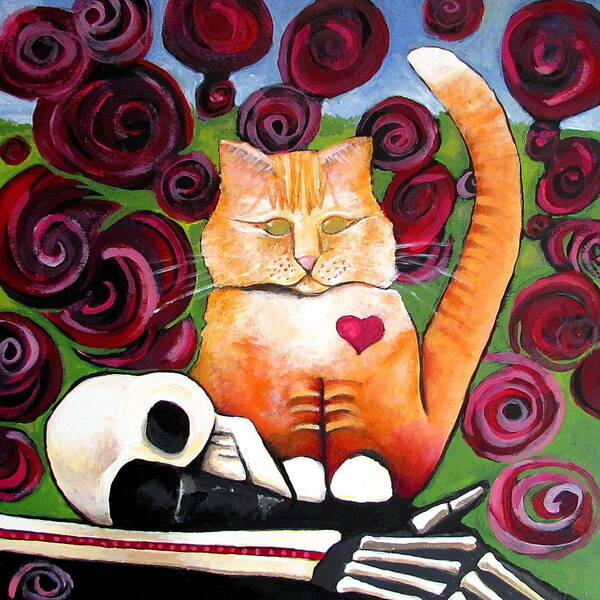 Ginger Cat Art Print featuring the painting Boris and Me by Delight Worthyn