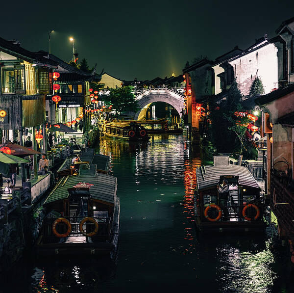 China Art Print featuring the photograph Canals of Suzhou by Nisah Cheatham