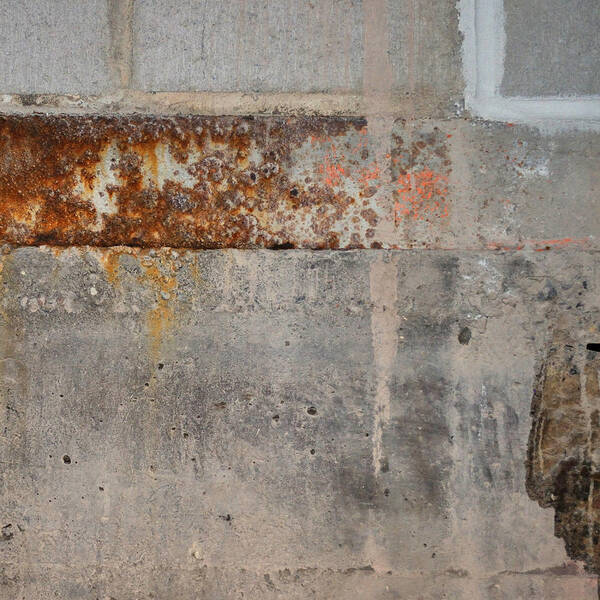 Concrete Art Print featuring the photograph Carlton 16 concrete mortar and rust by Tim Nyberg